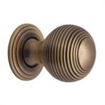 Reeded Cabinet Knob with Base