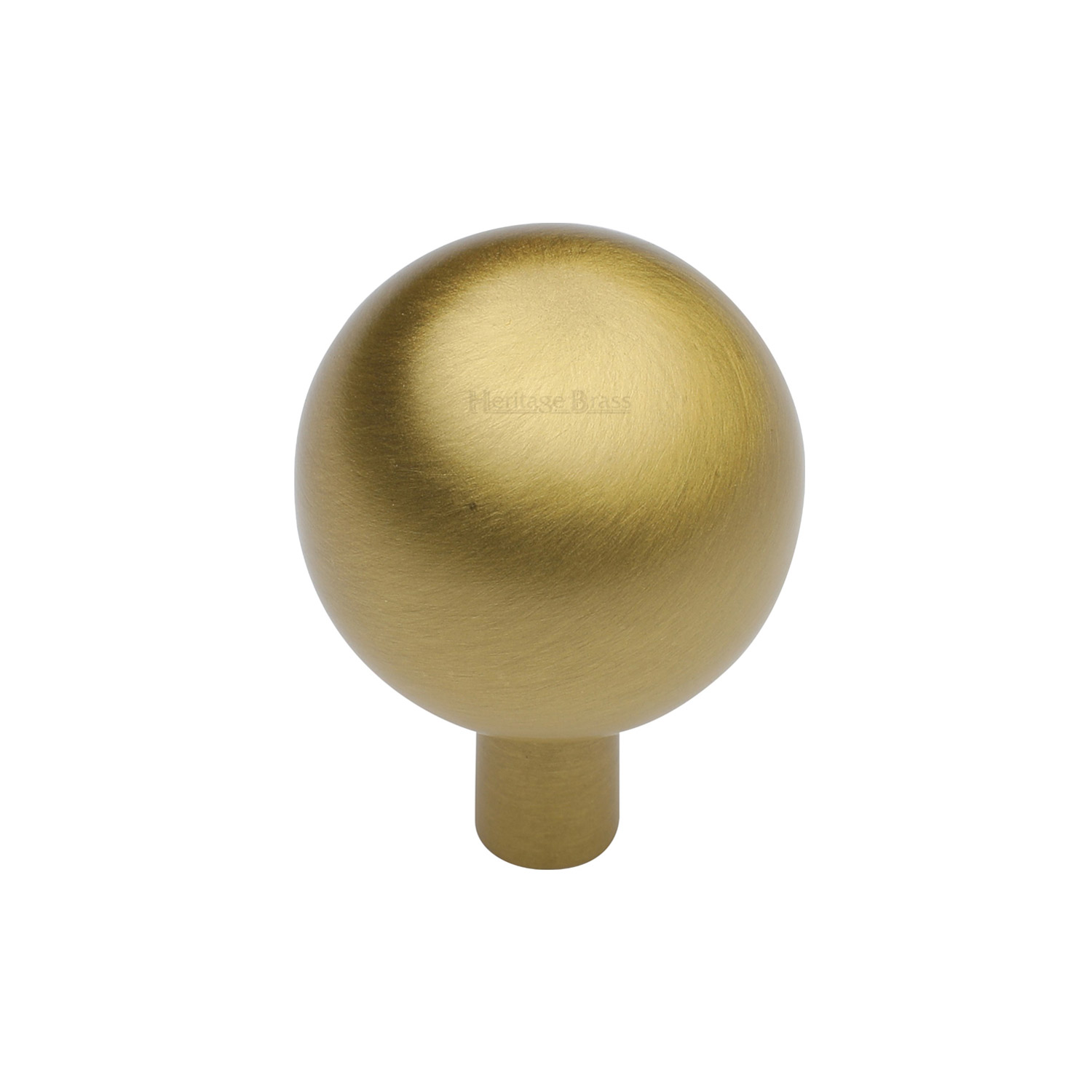 Heritage Brass Knob Sphere Design 22mm Satin Brass finish